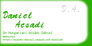 daniel acsadi business card