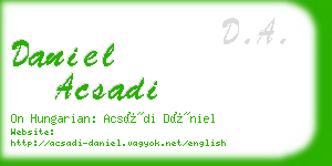 daniel acsadi business card